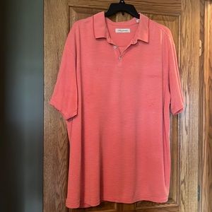 Peach Tommy Bahama Golf Shirt